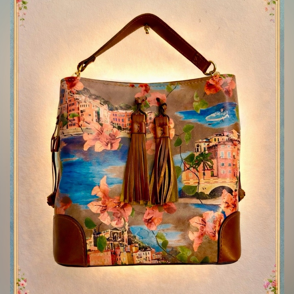 Patricia Nash “French Riviera” Women's Leather Bag with Tassels